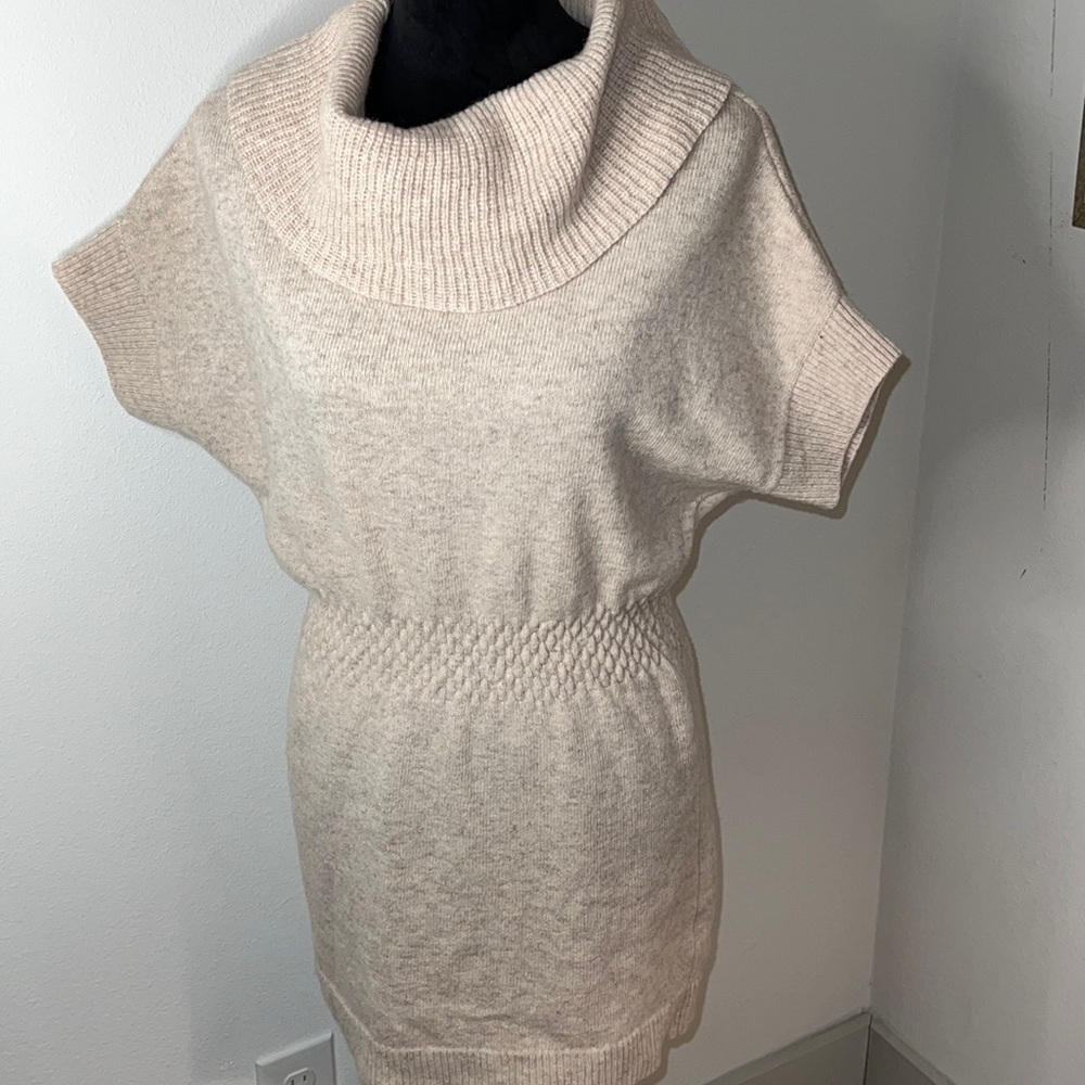 ya Los Angeles cowl neck Wool blend mini sweater dress Sz M‎